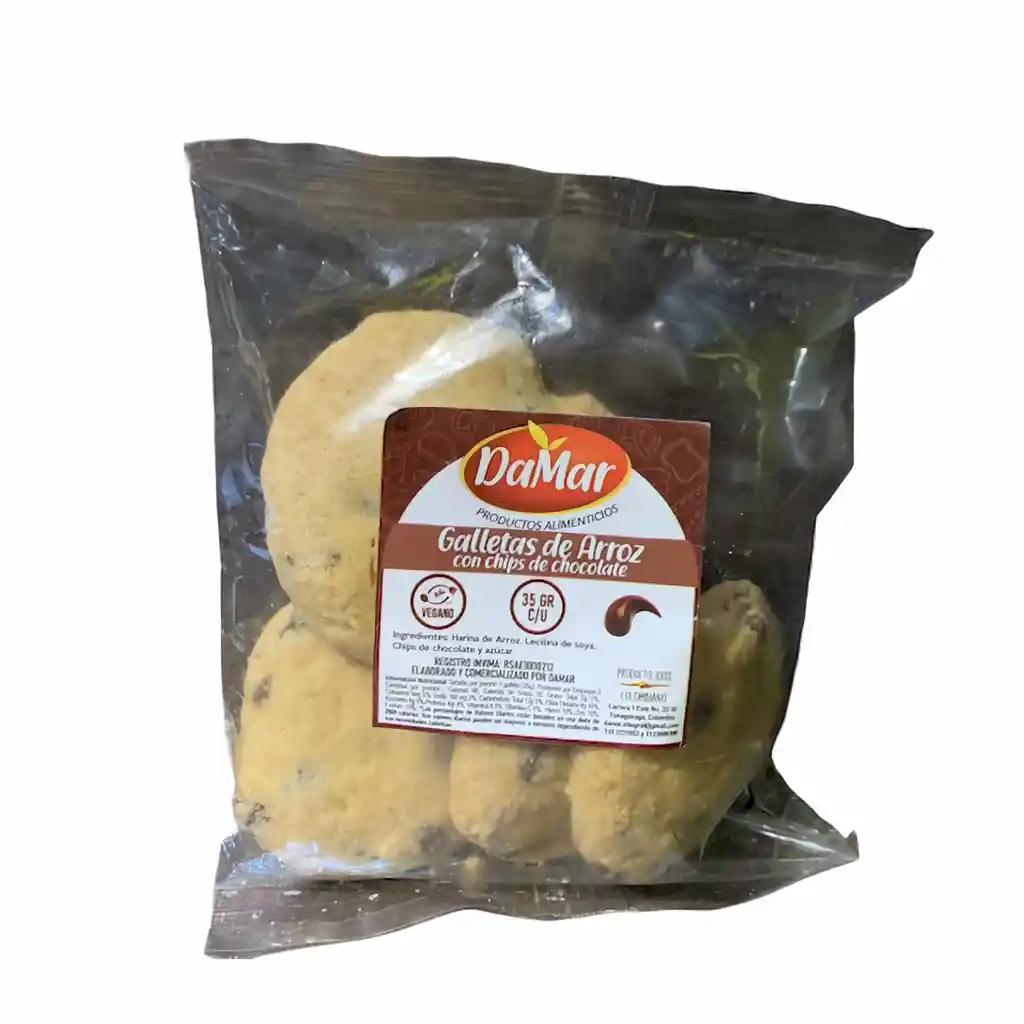 Damar Galletas de Arroz Con Chips de Chocolate