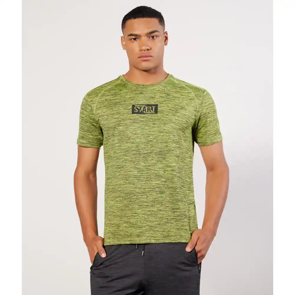 Camiseta Cuello Redondo Jaspeada Hombre Seven Seven Talla L