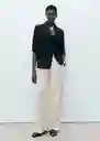 Pantalón Maneli Piedra Talla 40 Mujer Mango