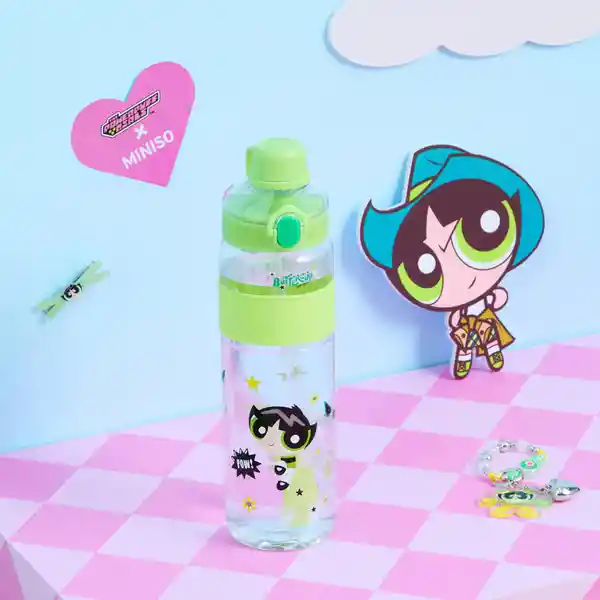 Vaso Plástico de Serie Las Chicas Superpoderosas Verde Miniso