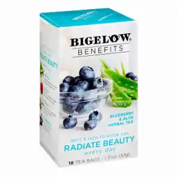 Bigelow té Herbal Arándanos y Aloe Vera Libre de Cafeína