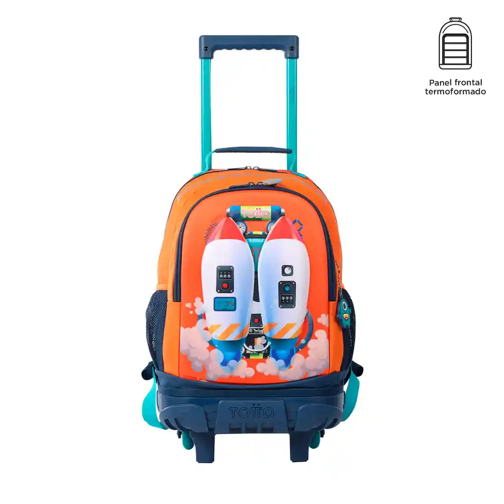 Morral Con Ruedas Niño Rue Bomper Totto Cohety M Naranja