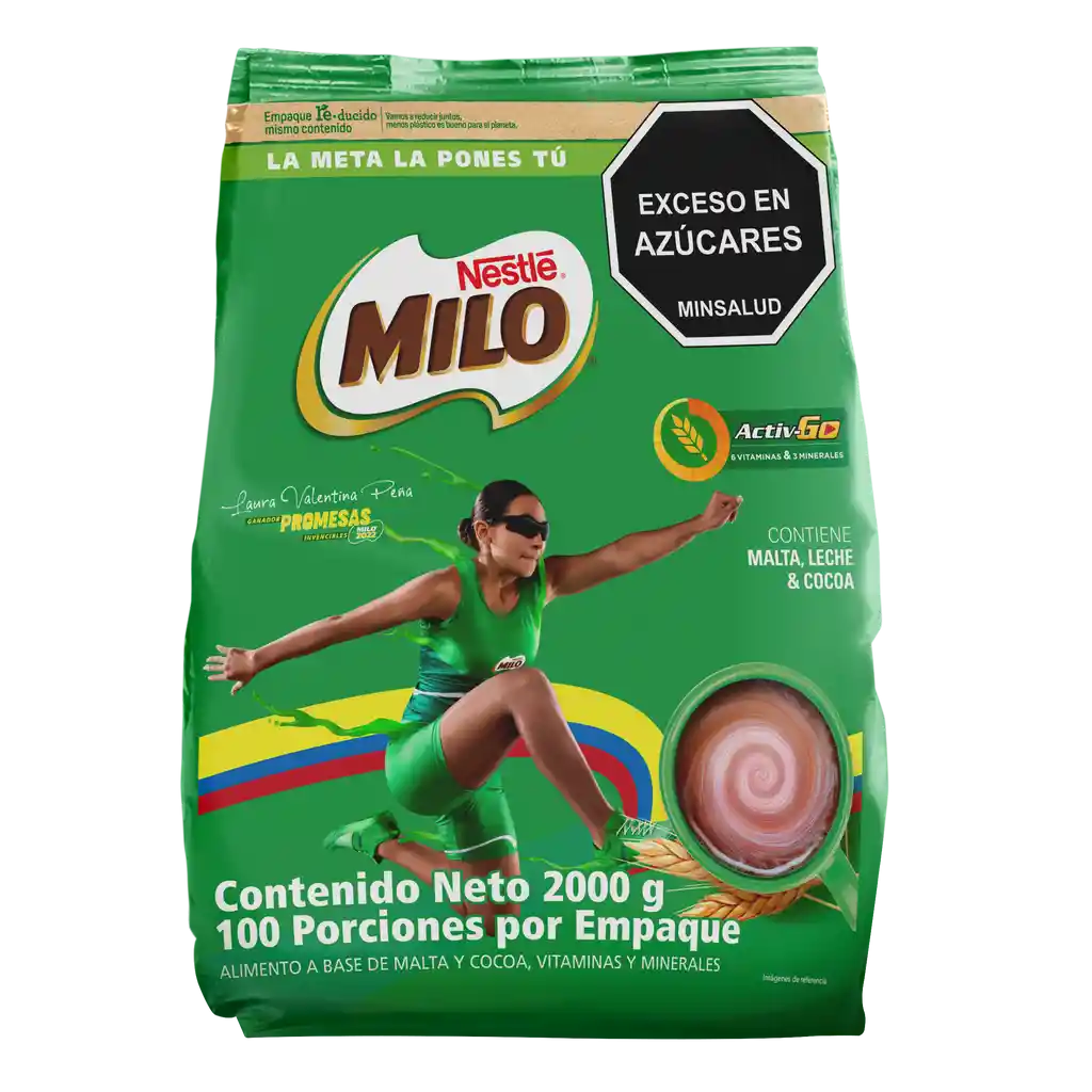 Bebida achocolatada con malta MILO ACTIV-GO x 2000 g
