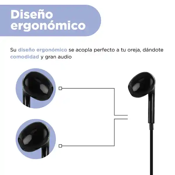 Audífonos Jack Serie Negro Modelo Sb67 Miniso