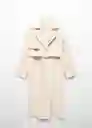 Abrigo London Crudo Talla 24 Mujer Mango