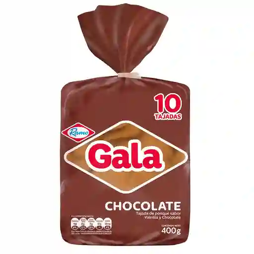 Gala Ponqué Sabor Vainilla y Chocolate en Tajada