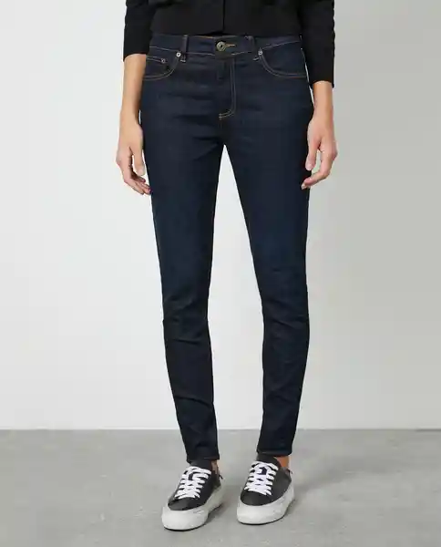 Jean H. Rise Cosmo Skinny Oscuro Femenino Azul Dark 8 Chevignon