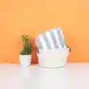 Toalla de Baño Polar Rayada Gris Miniso