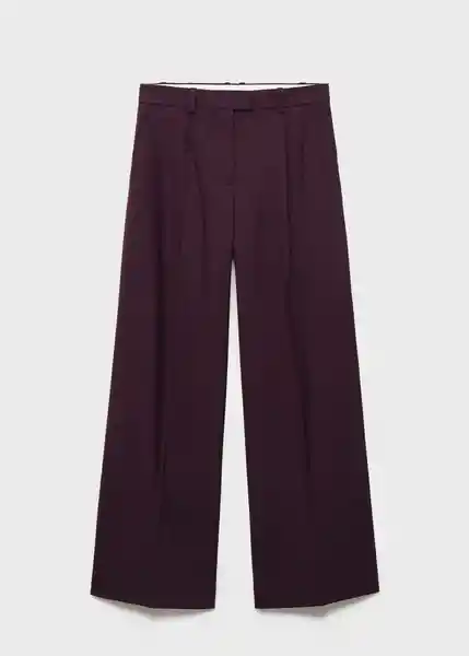 Pantalón Mulhouse Granate Talla 36 Mujer Mango