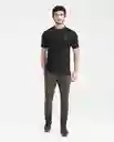 Camiseta Polo Neru Neck Masculino Negro Sombrio M Chevignon