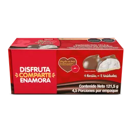 Galleta masmelo BESO DE AMOR cubierta sabor chocolate 9 Unds. x 13,5g c/u