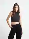 Camiseta Mujer Negro Puro Ultraoscuro Talla M - 509E003 Naf Naf