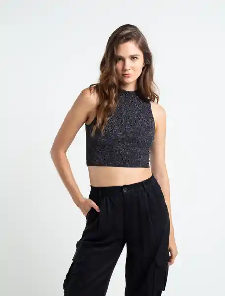 Camiseta Mujer Negro Puro Ultraoscuro Talla M - 509E003 Naf Naf
