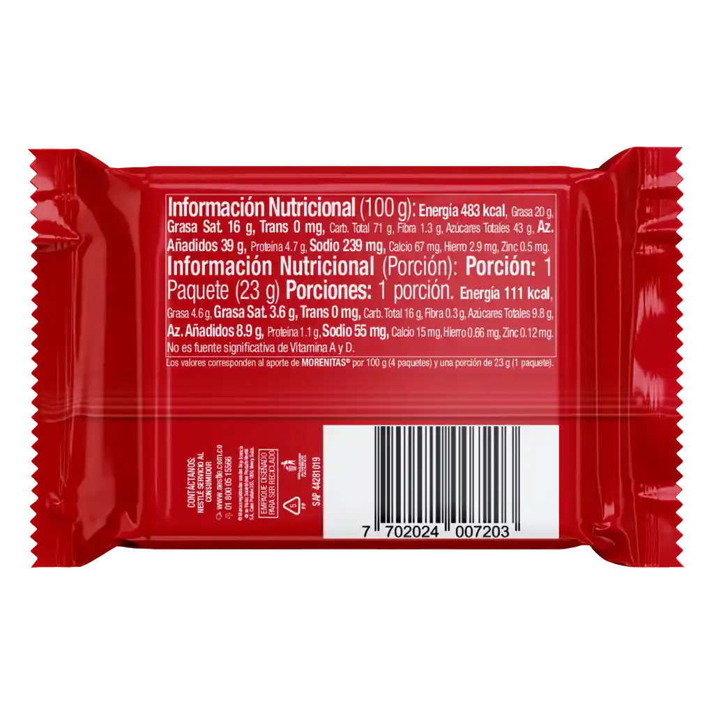 Galletas MORENITAS cubiertas con chocolate 23,4g