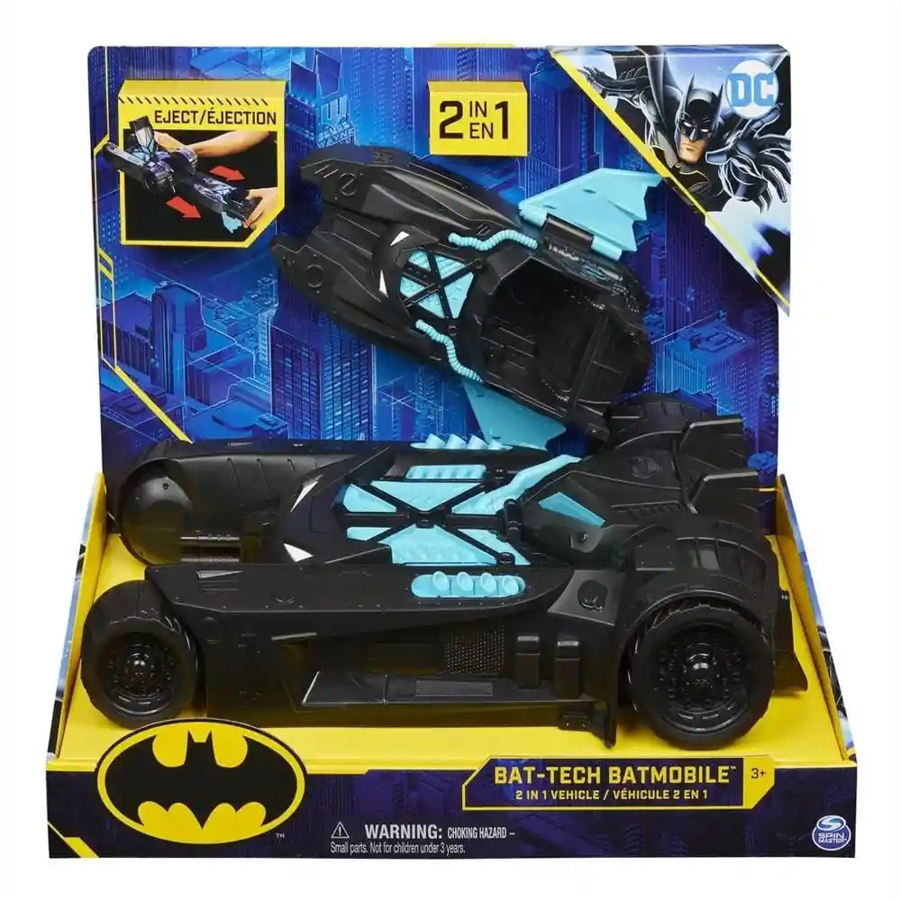 Batman Batmobile y Batboat 2 en 1 Vehículo Transformador
