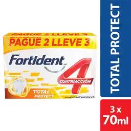 Fortident Crema Dental Total Protect Cuatriacción