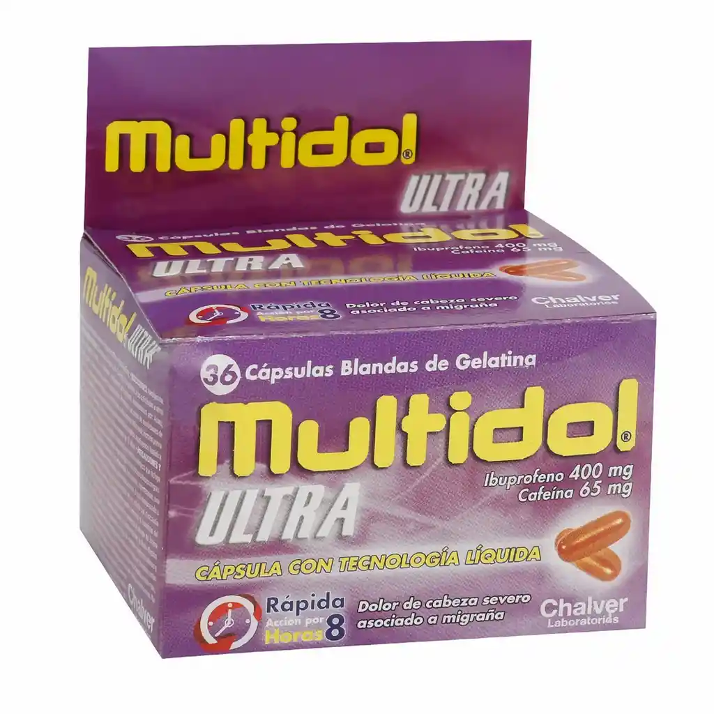 Multidol Chalver De Colombia Ultra 400Mg 65Mg 36 Capsulas