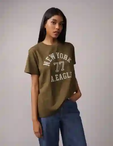 Camiseta Mujer Verde Talla Medium 1151348 American Eagle