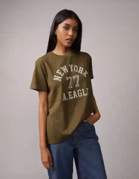 Camiseta Mujer Verde Talla Medium 1151348 American Eagle