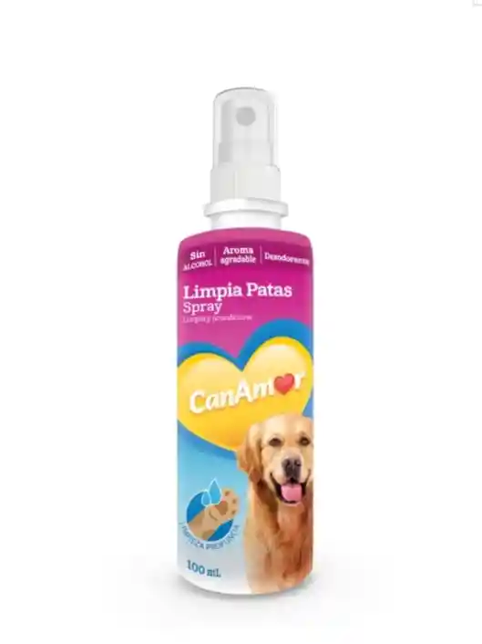 Limpia Patas Spray sin Alcohol para Perros y Gatos