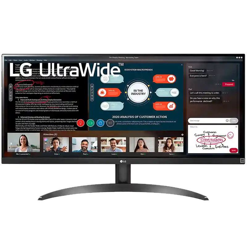 Lg Monitor 29" Ultrawide Ips Full Hd Freesync 29Wp500-B 5Ms 75Hz
