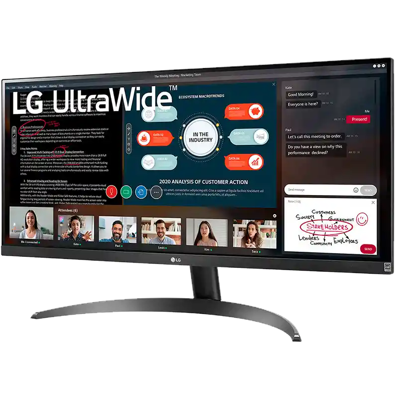 Lg Monitor 29" Ultrawide Ips Full Hd Freesync 29Wp500-B 5Ms 75Hz