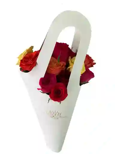 Bouquet De 12 Rosas Color
