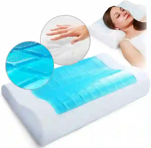 Almohada Ortopédica Memory Foam Gel Activo Mantiene Fresco Con Funda