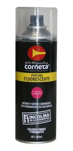 Corneta Pintura en Aerosol Fluorescente Rosado