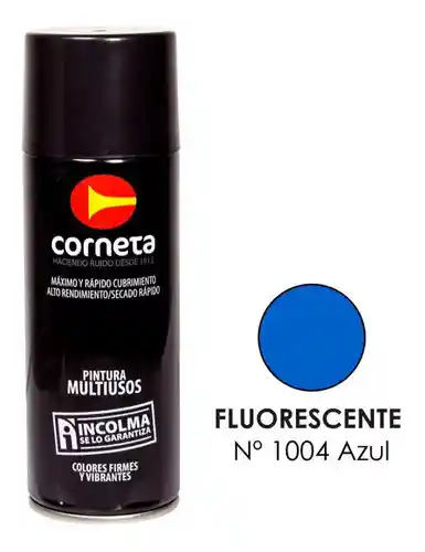 Corneta Pintura en Aerosol  Color Azul Fluorescente