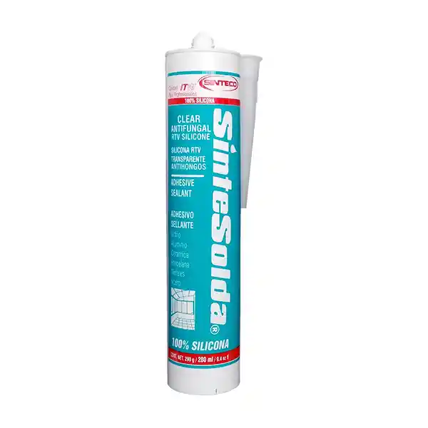 Silicona Sanitaria Transparente Cartucho 280 Ml Sinteco Itw