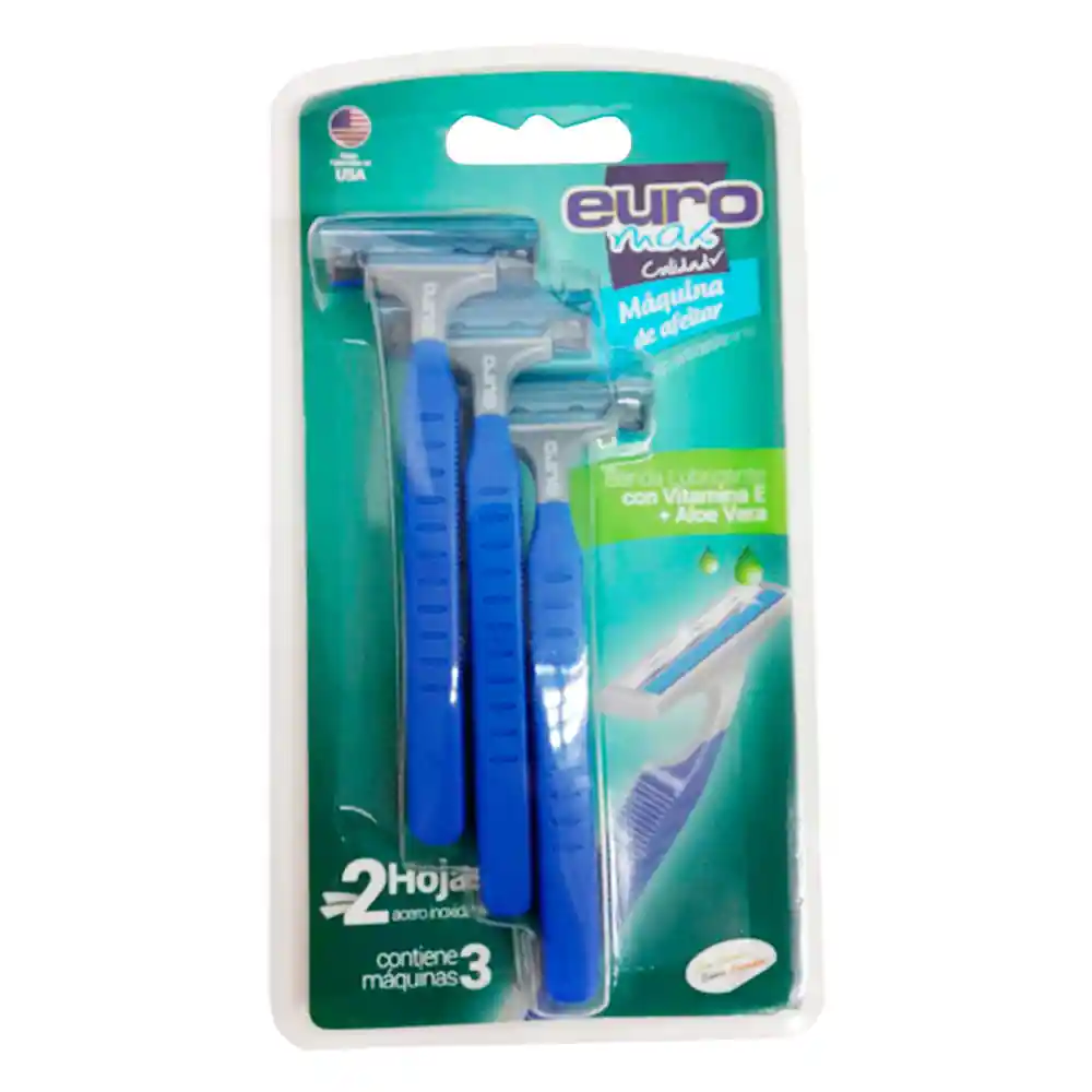 Maquina Afeitar 2h Antid Bliste Euro*3un