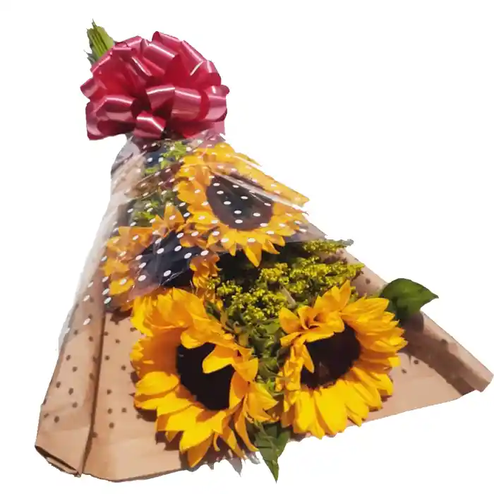Bouquet De Girasoles X 4 - Flores Amarillas