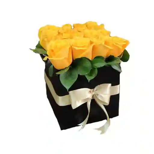 Cubo De Rosas Amarillas X 16 - Flores Amarillas