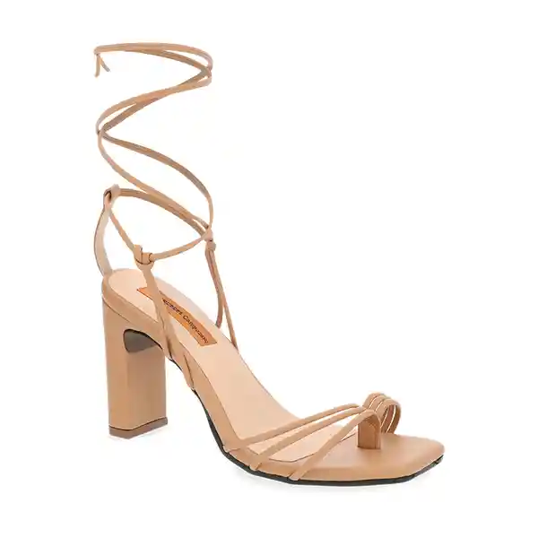 Sandalias Tacón Maze Beige Talla 39