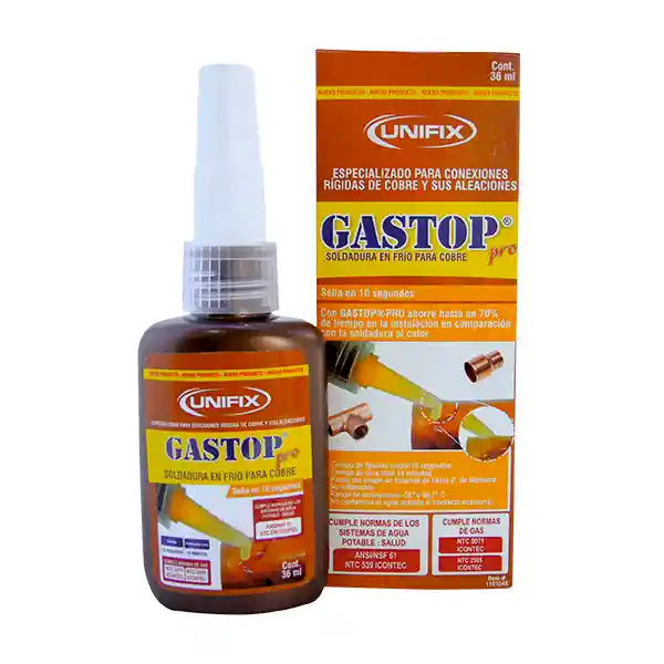 Soldadura En Frio Para Cobre Gastop 36 Ml Unifix Itw