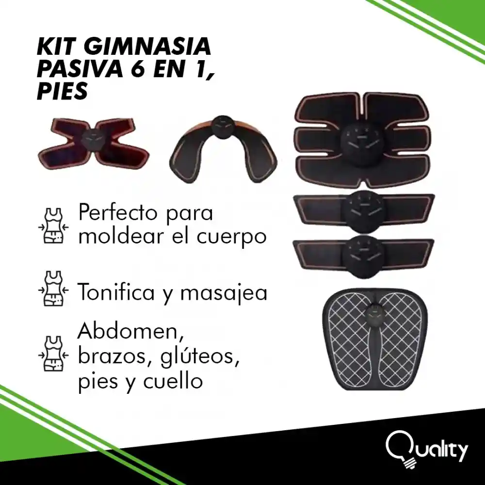 Kit Gimnasia Pasiva 6 en 1 + Esterilla Eléctrica Para Pies