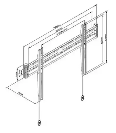 Soporte Fijo De Pared Tv 40 A 65 Pulgadas Nb C3-f