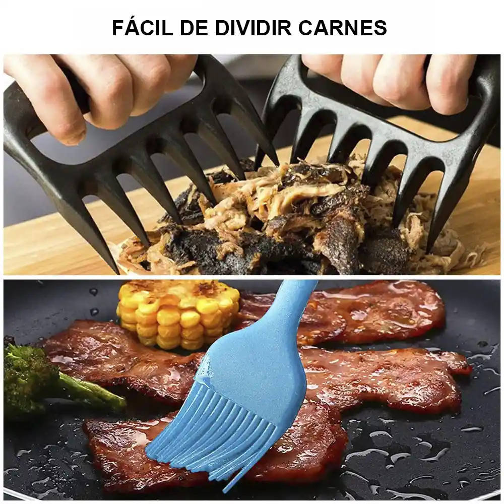 Garras Trituradoras De Carne + Brocha De Silicona Para Untar