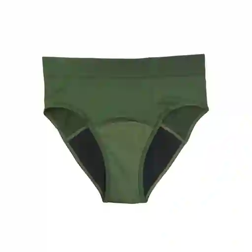 ROPA INTERIOR ABSORBENTE TIPO CACHETERO VERDE MILITAR - TALLA M