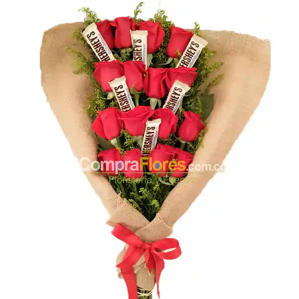 Rosas y Hershey´s