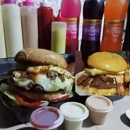 Promoción 2 Hamburguesas+1 Litro Gaseosa