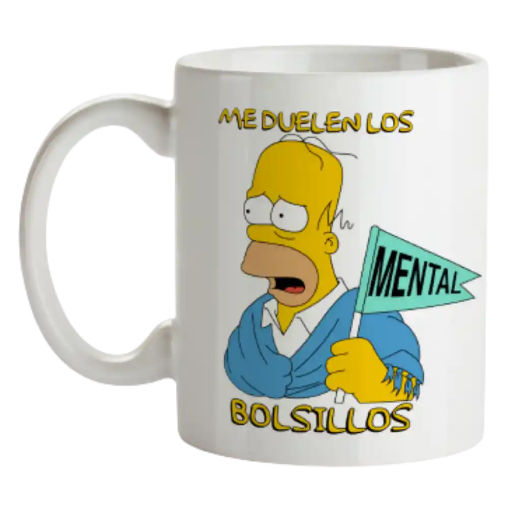 Mug Homero Me Duelen Los Bolsillos