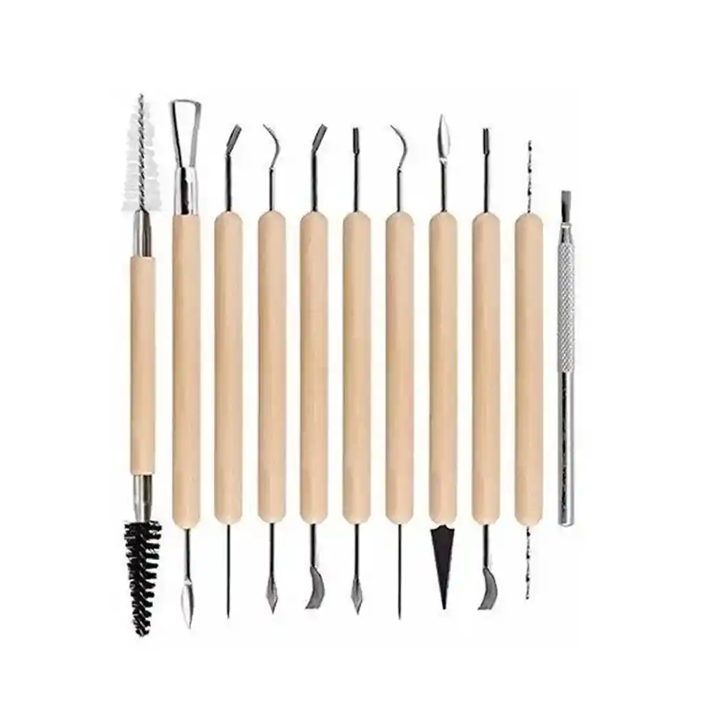 Set De Herramientas Para Alfarería, Arcilla, X 11 Piezas.