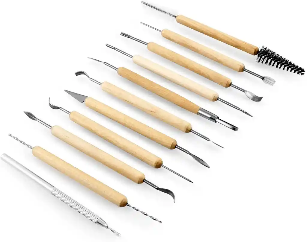 Set De Herramientas Para Alfarería, Arcilla, X 11 Piezas.