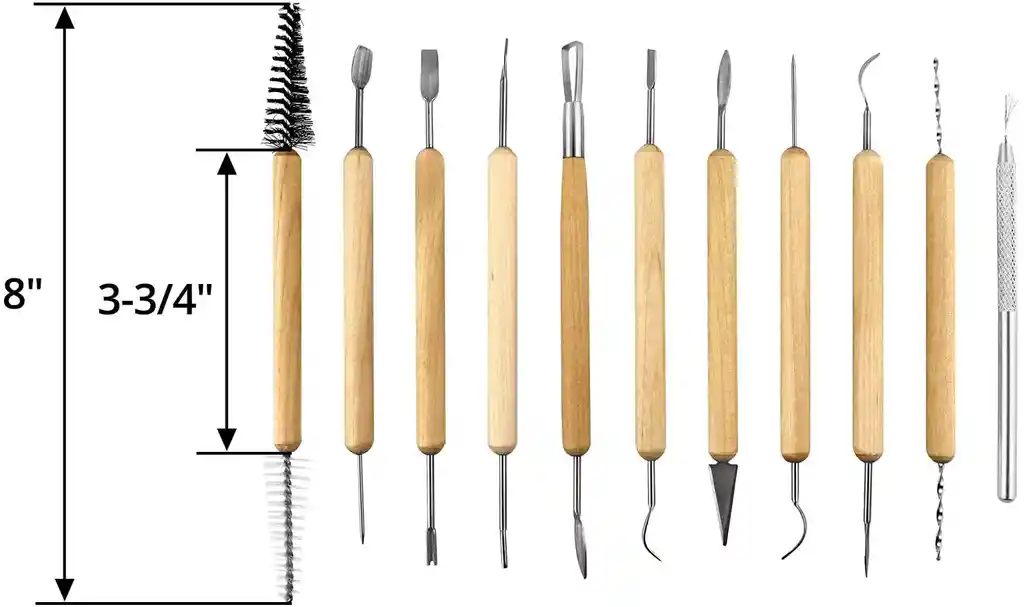 Set De Herramientas Para Alfarería, Arcilla, X 11 Piezas.