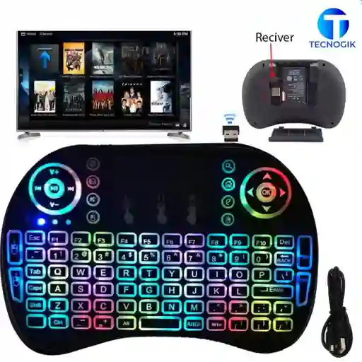 Mini Teclado Inalámbrico con Panel Táctil RGB