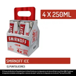 Coctel Smirnof Ice Original 250mL - 4Pack