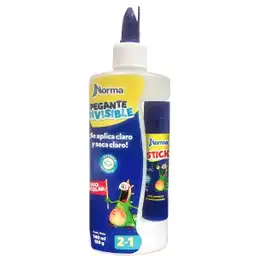 Norma Pegante Invisible De 140 Ml + Pegante En Barra De 10G .