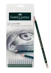 Faber Castell Lápiz 9000 de Grafito Calidad Superior x12